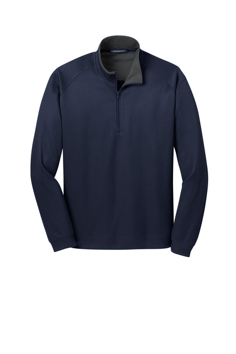 Pinpoint Mesh Quarter-Zip Sweatshirt