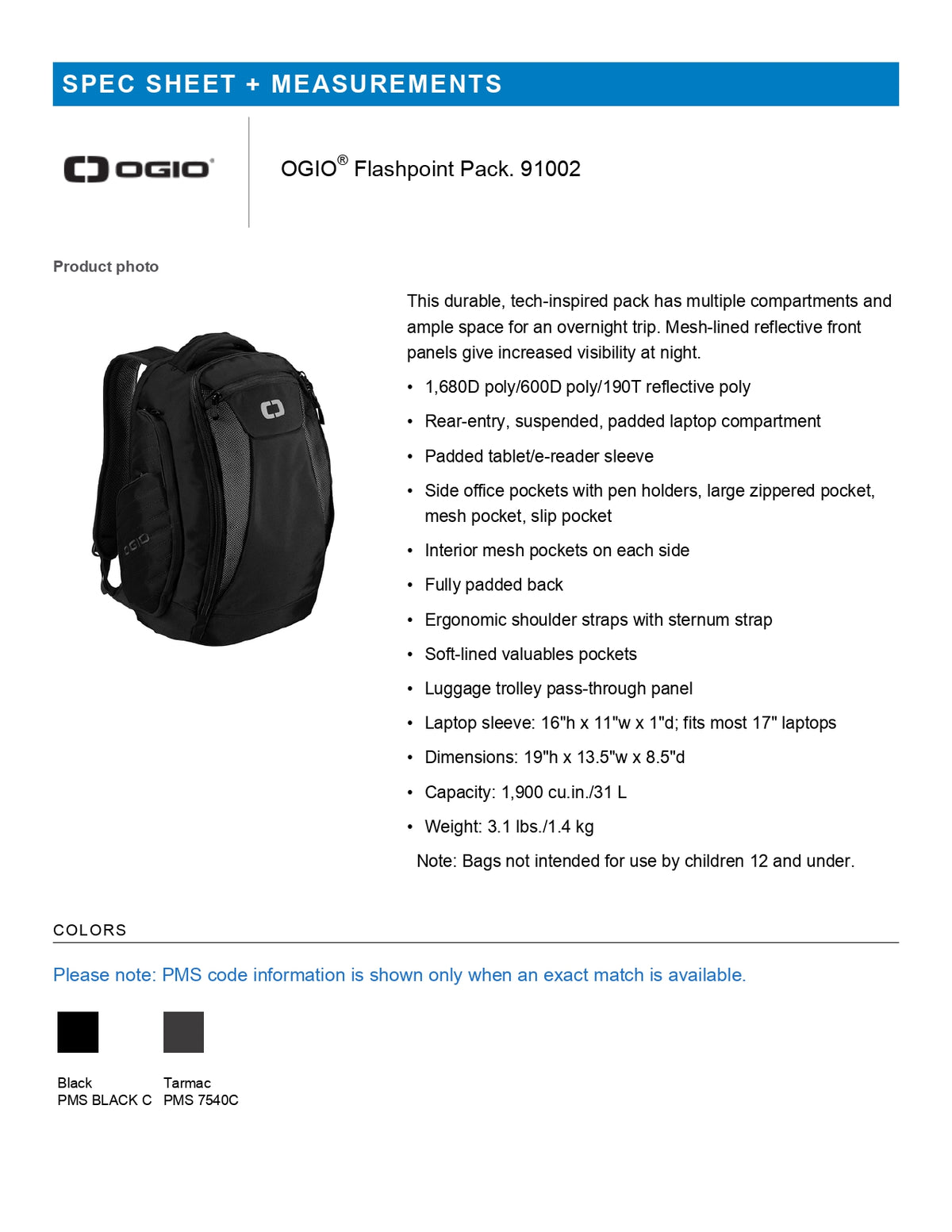 OGIO Flashpoint Pack (91002)